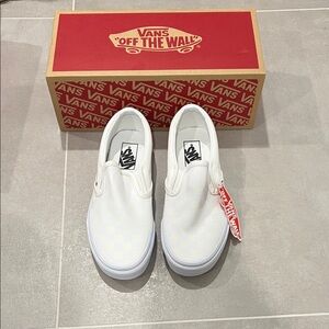 Vans Classic White Checkered Slip-Ons